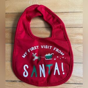 Carter's Red 'My First Visit From Santa' Holiday Bib